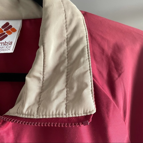 Vintage Columbia Red 1/4 Zip Windbreaker Jacket - Picture 4 of 16